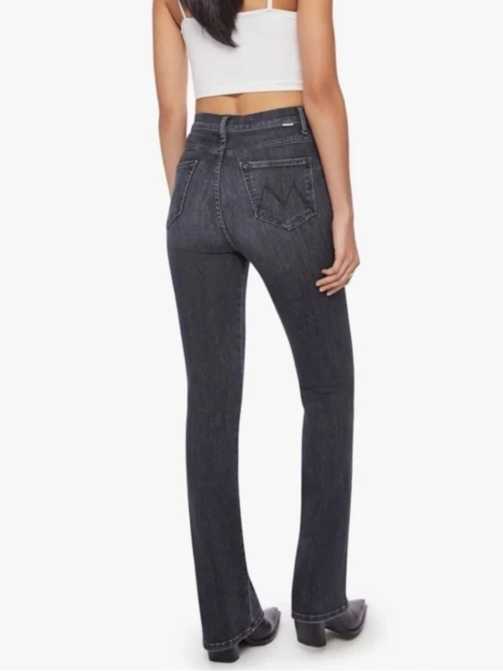 MOTHER High Waisted Smokin Double Heel Jeans in Smoking Section SZ 25 EUC - Picture 3 of 9